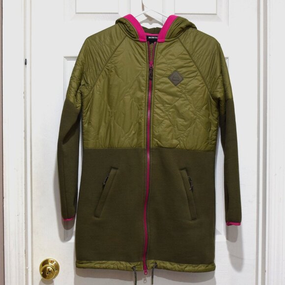 Burton Women's Khalsa Hybrid Full Zip Fleece Long Hoodie, Small - Picture 1 of 4